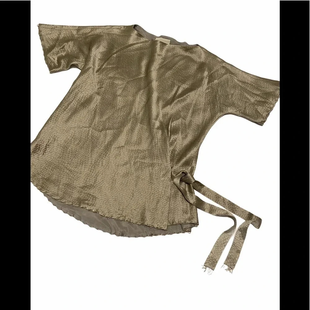 Carol Peretz Silk Side Tie Top Sz S - Picture 1 of 9